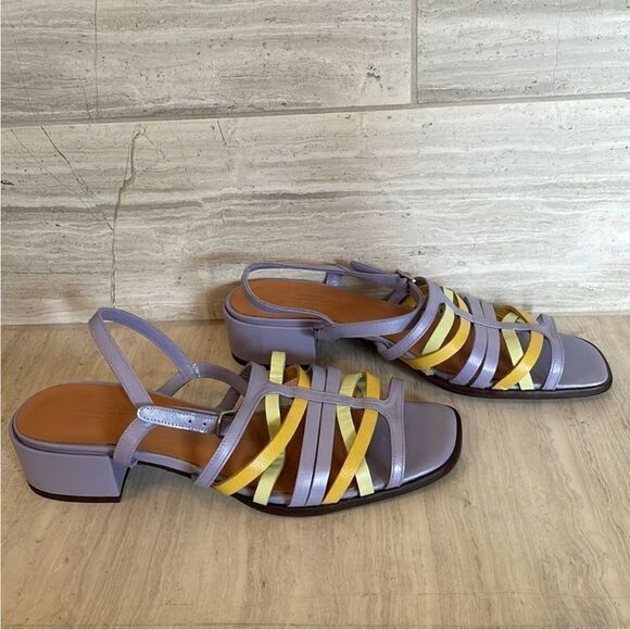 Anthropologie Naguisa Picon Multi Lilac Strappy Leather Sandal NWOB EU 40 US 10 - Picture 3 of 7